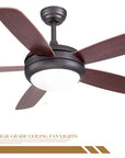 American Simple Light Luxury Home Wood Leaf Fan