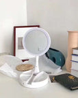 The same paragraph beauty fill light multi-function double-sided storage vanity mirror LED foldable usb charging