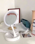 The same paragraph beauty fill light multi-function double-sided storage vanity mirror LED foldable usb charging