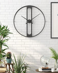 Round metal clock