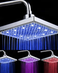 Luminous color changing shower head