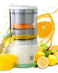 Portable Electric Fruit Orange Juicer Bivolt USB Rechargeable Extractor