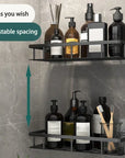 Bathroom Shelf Kitchen Storage Organizer Aluminum Alloy Shampoo Rack Shower Shelf Bathroom Accessories No Drill Shelf