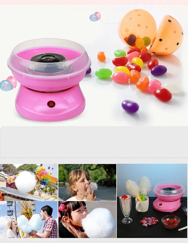 Electric DIY Sweet Cotton Candy Maker Marshmallow Machine MINI Portable Cotton Sugar Floss Machine for 5 color