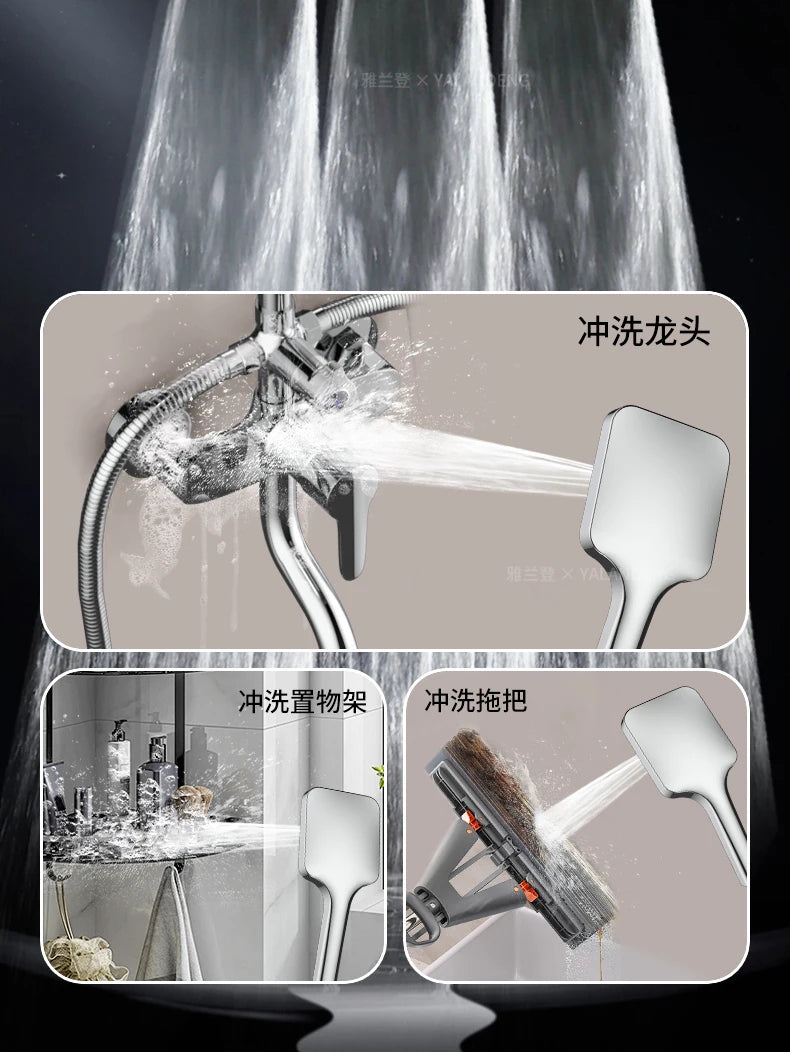 Large Shower Head 6 Modes Adjustable Shower Head Bathroom High-pressure Water-saving Shower Mixer Nozzles Bathroom Accessories