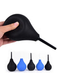 Hot 89/160/220ml Pear Shaped Enema Rectal Shower Cleaning System Silicone Gel Blue Ball For Anal Anus Colon Enema Anal Cleaning