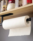 Wall Mount Toilet Towel Paper Holder Adhesive Black Silver