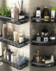 Bathroom Shelf Kitchen Storage Organizer Aluminum Alloy Shampoo Rack Shower Shelf Bathroom Accessories No Drill Shelf