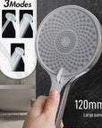 High Pressure Shower Head Handheld 3/5 Modes Multifunction Strong Flow Rain Massage Showerhead long Hose and Adjustable Holder