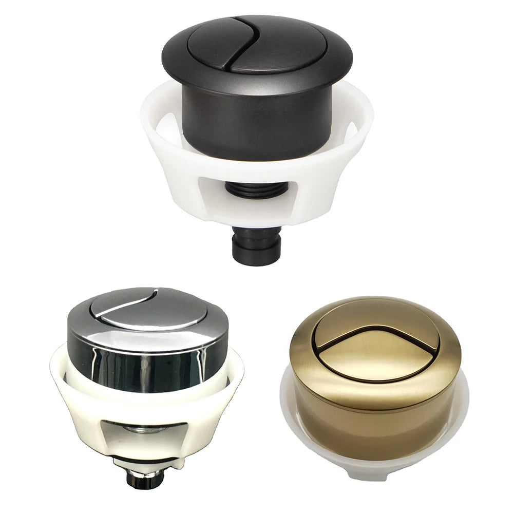 Replacement Toilet Flush Button For Cable Operated Concealed Cistern WC Round Valve Push Button Bathroom Accessory