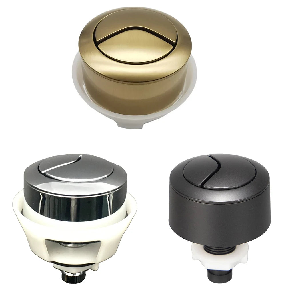 Replacement Toilet Flush Button For Cable Operated Concealed Cistern WC Round Valve Push Button Bathroom Accessory