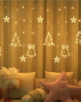 Decorate Christmas Tree Hanging Lamp Room Bedroom Curtain Layout