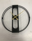 Round metal clock